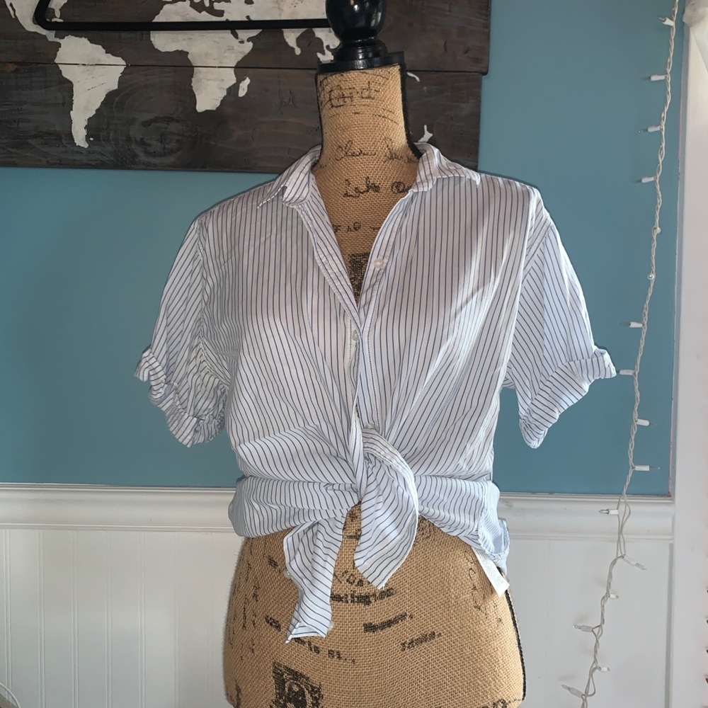 A&F Button Down Striped Shirt